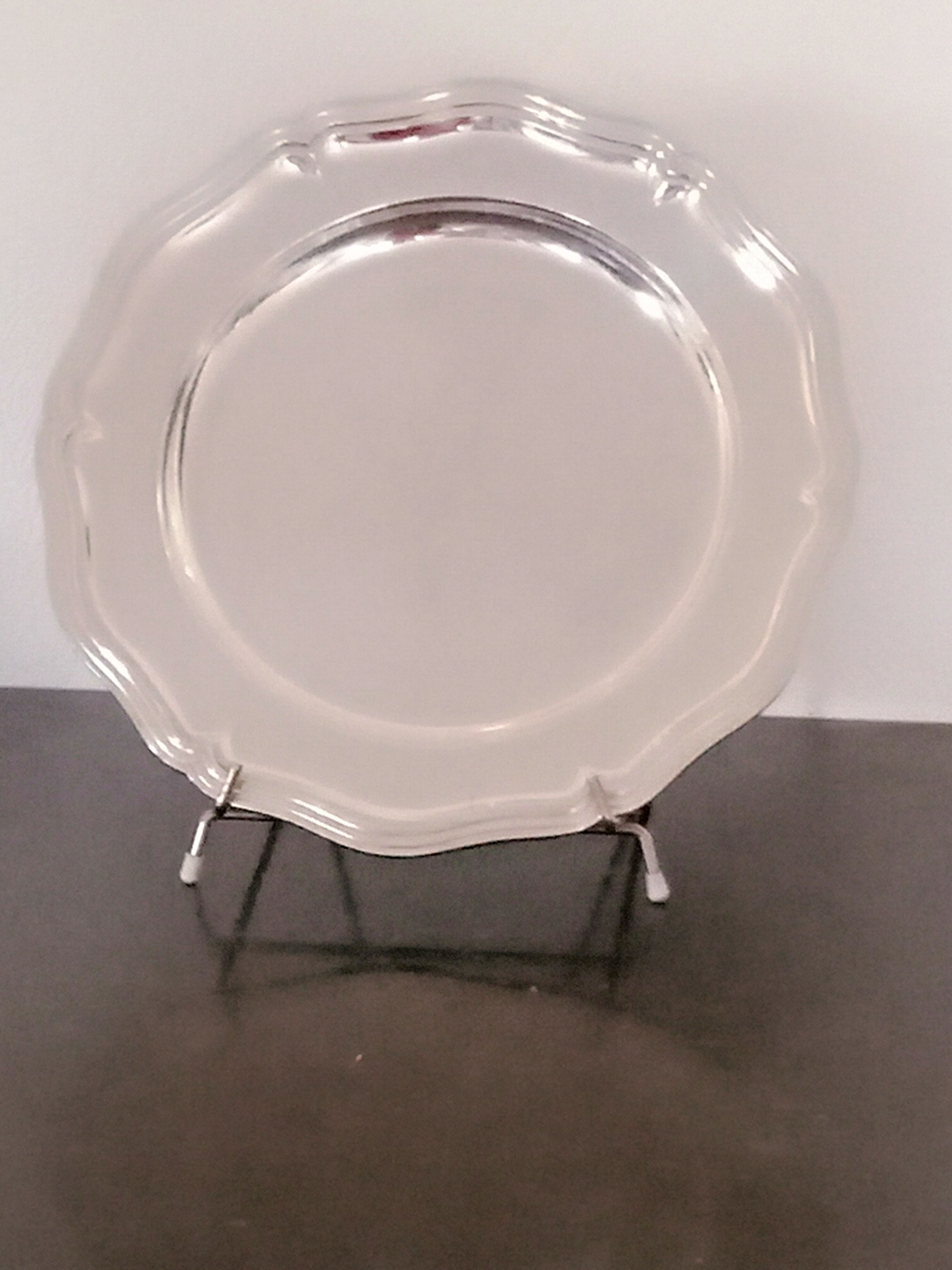 Round silver metal dish Christofle