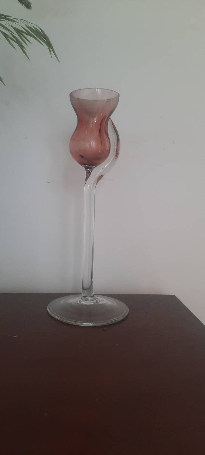 Bougeoir en verre design
