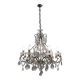 Bronze Pink Crystal Chandelier 1950’s
