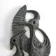Brutalist Ars Munda resin wall decoration cranes - mid century modern