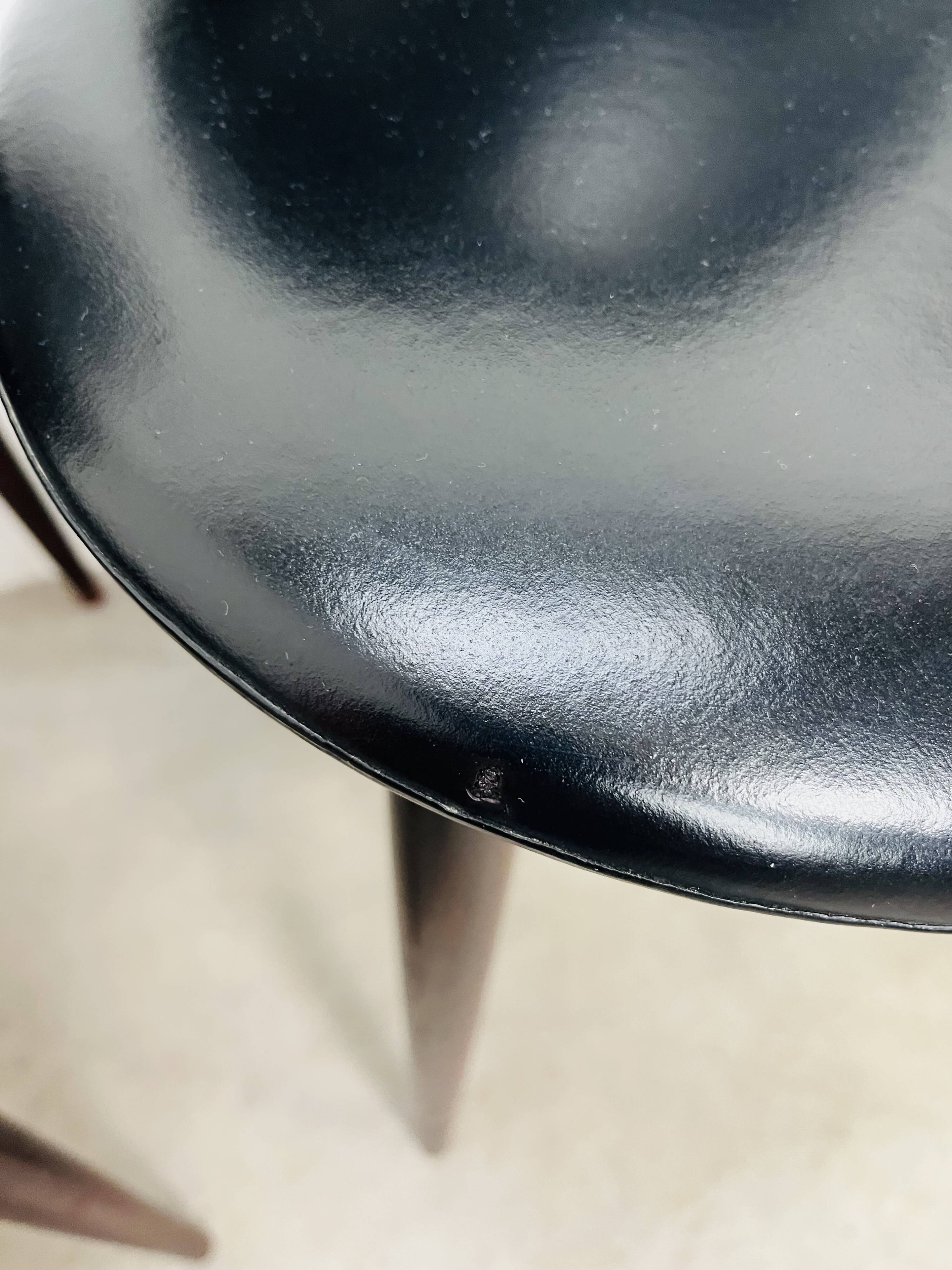 6 Pégase Baumann chairs, black, 1960s