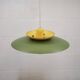 Lampe suspendue laquée verte vintage - Danemark 1980 -
