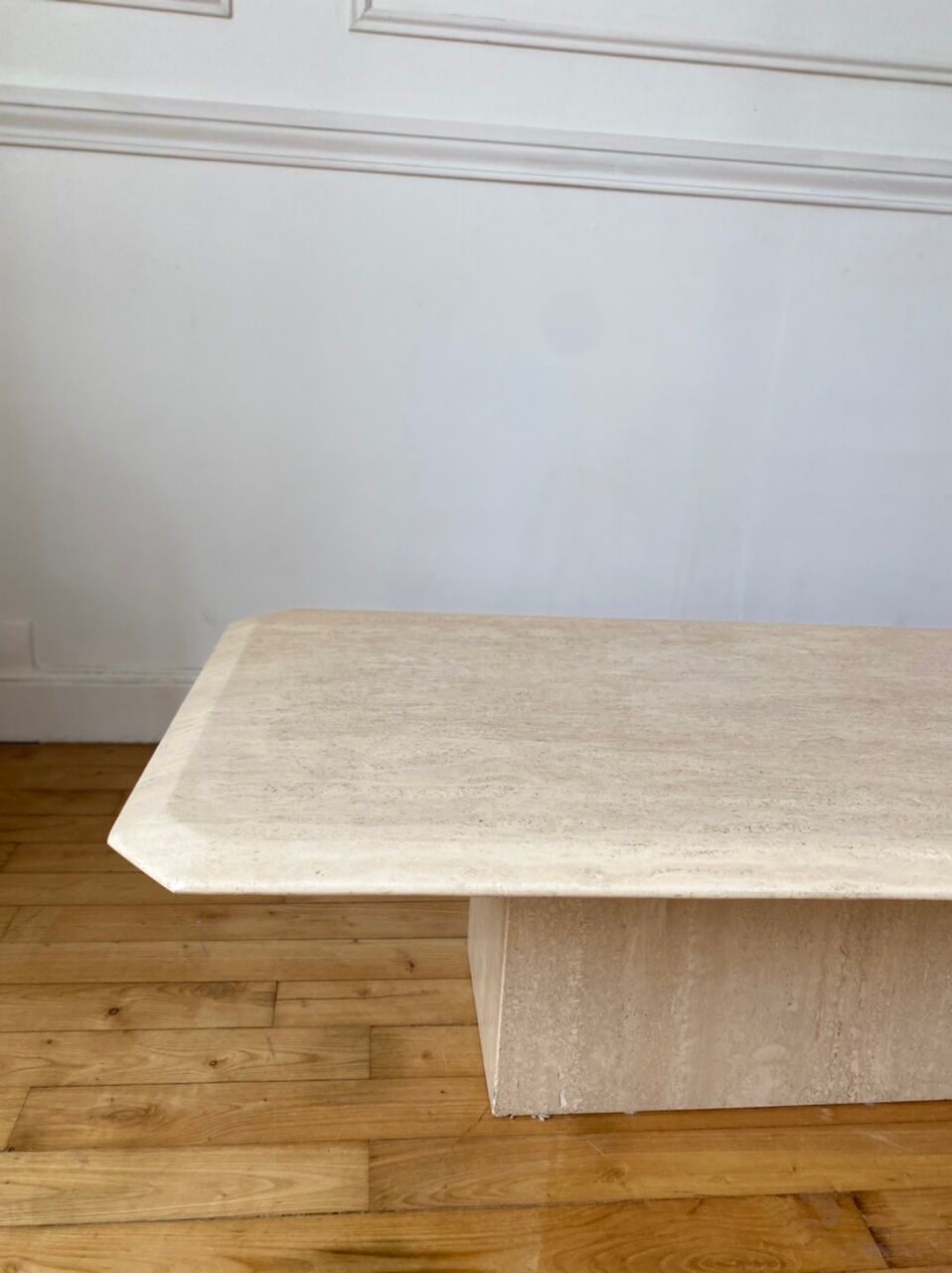Vintage travertine coffee table