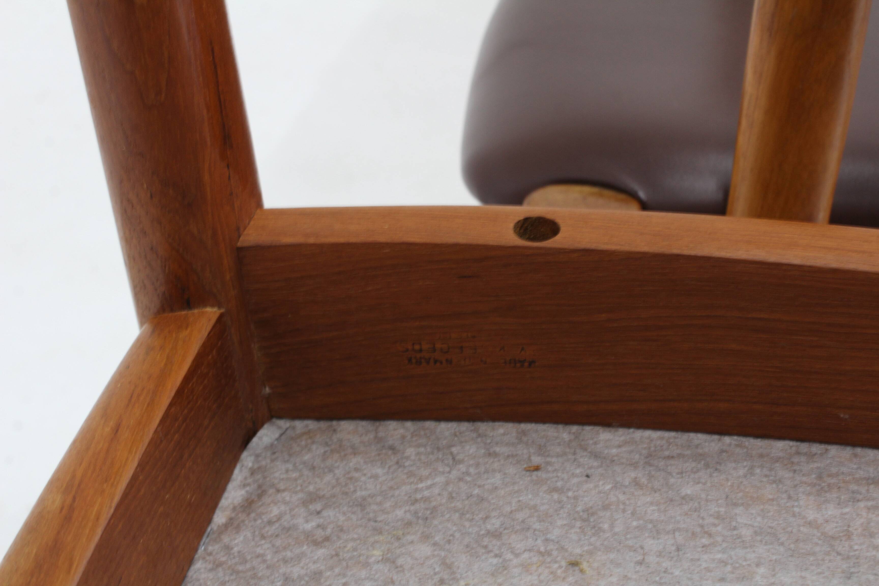 Vintage Danish teak dining chairs by Niels Koefoed set of 8