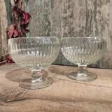 Set de 2 verres à dessert vintage