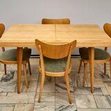 Table à manger extensible en frêne du milieu du siècle