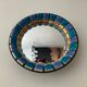 Vintage ceramic witch eye mirror