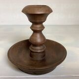 Wooden cellar rat candlestick