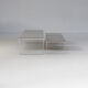 90s coffee / nesting table stainless steel foot and trespa top set/3
