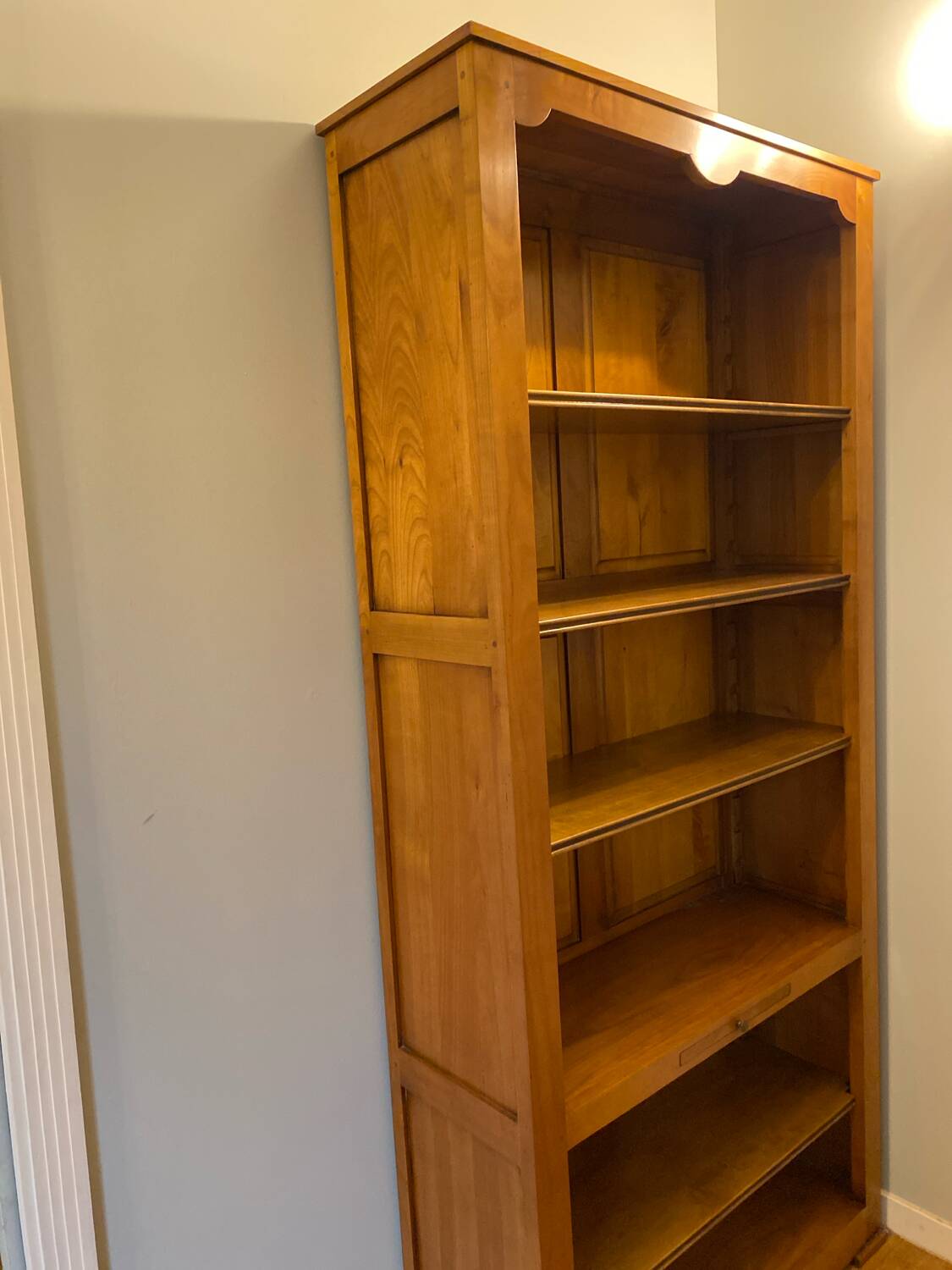5-shelf solid wood bookcase