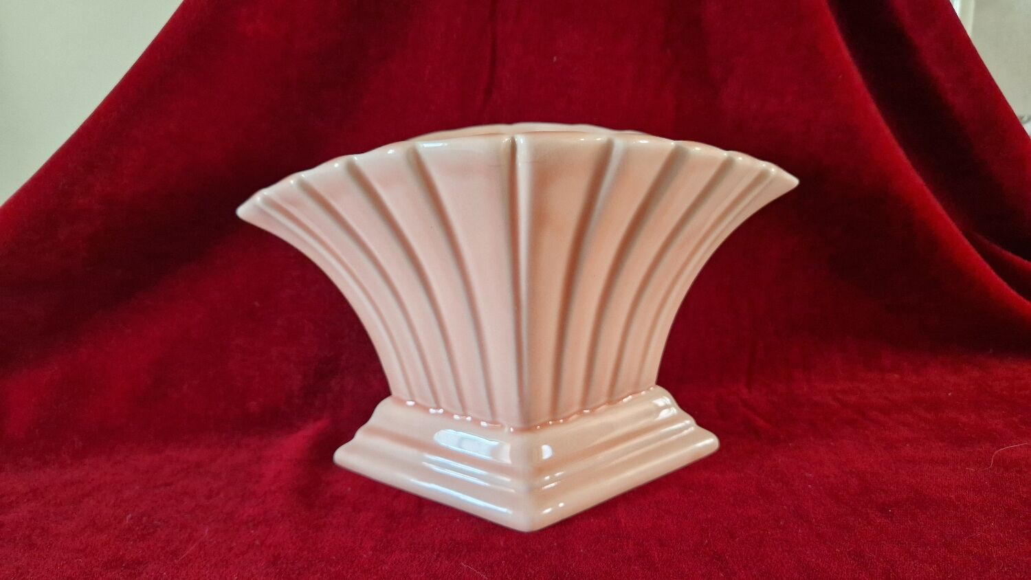 Pink art deco vase
