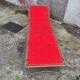 Folding camp bed vintage chaise longue canvas red brand Samti