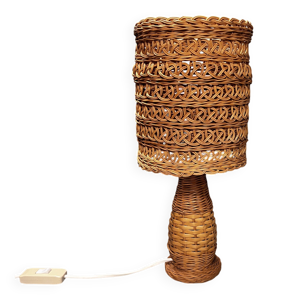 Lampe en osier 60's