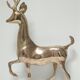 Cerf laiton massif stylisé vintage hauteur 38 cm
