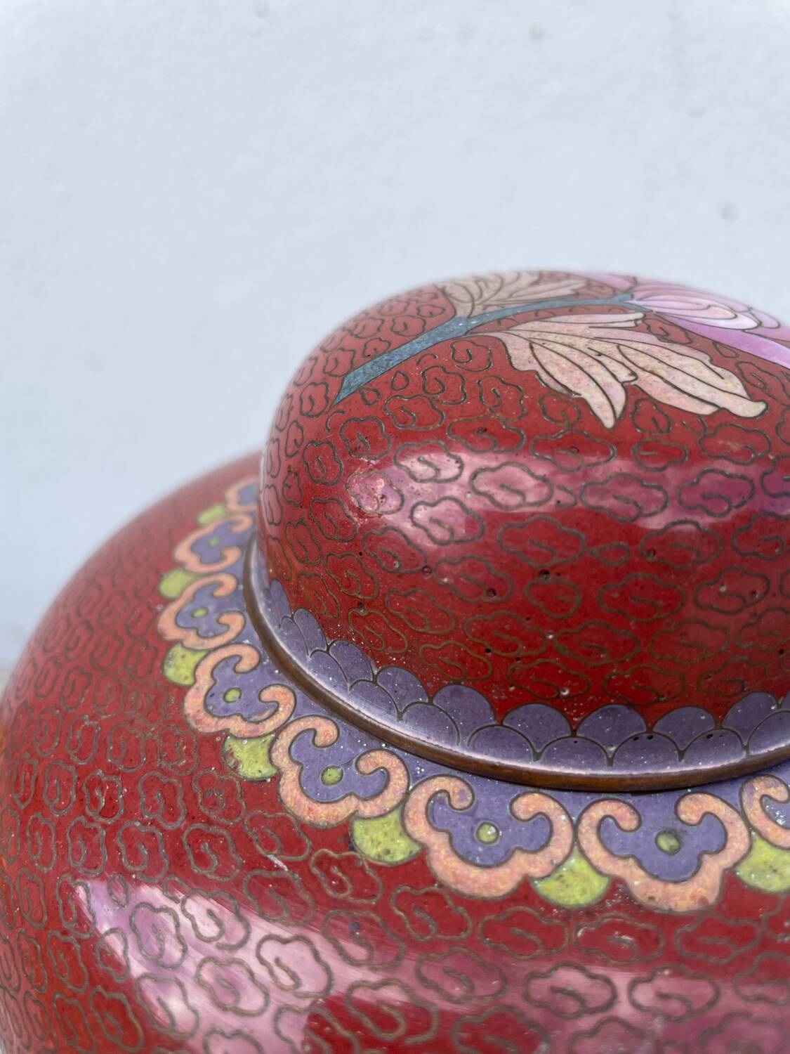 Chinese cloisonne ginger jar