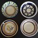 Series of four hollow plates for dolls tea set in earthenware XXth