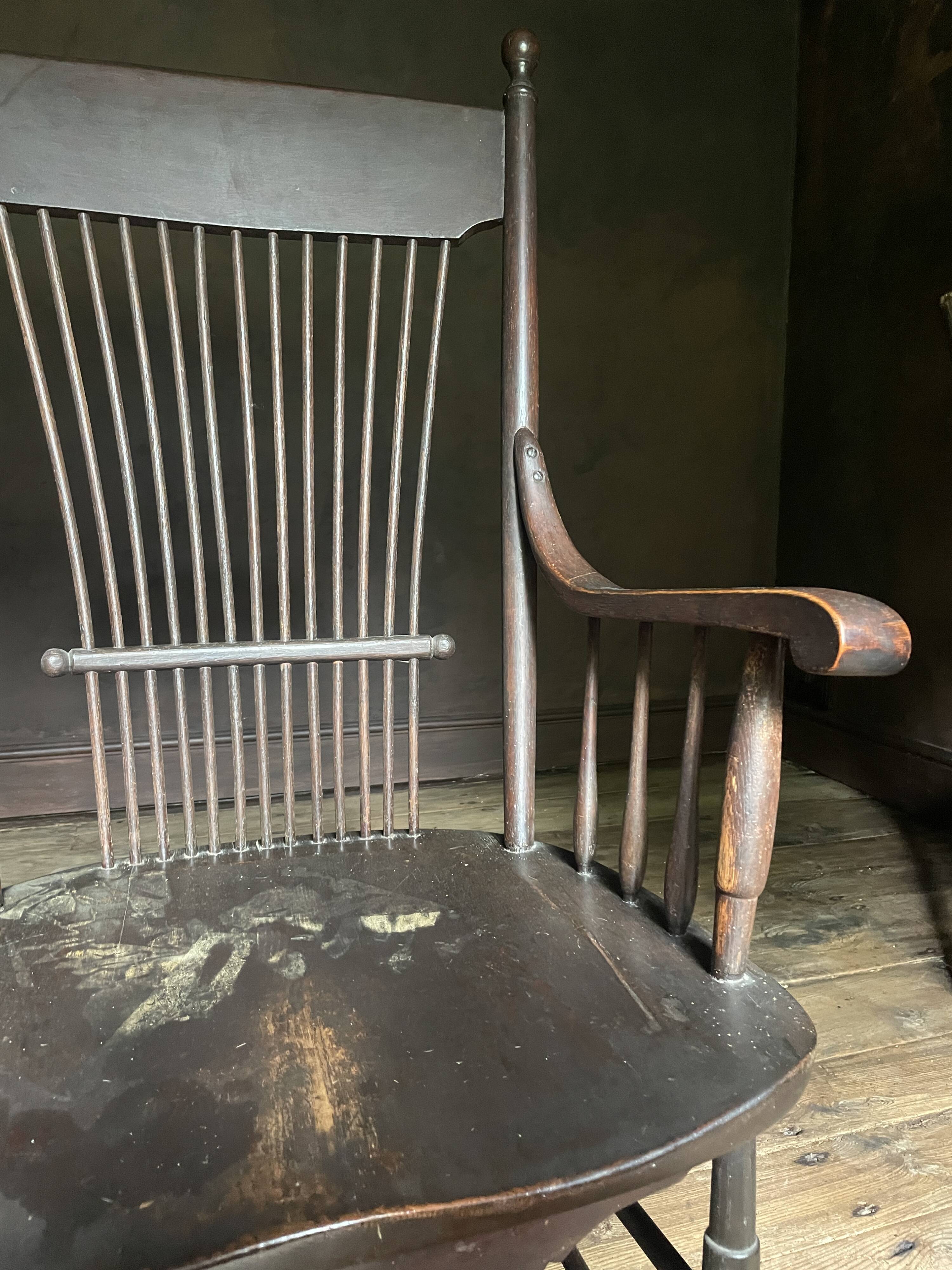 Antique Comb Back Windsor Armchair | Country House Chair | Primitive Folk F