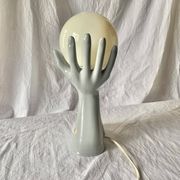 Vintage ceramic "hands" lamp - Wit Delfts - Made in Holland
