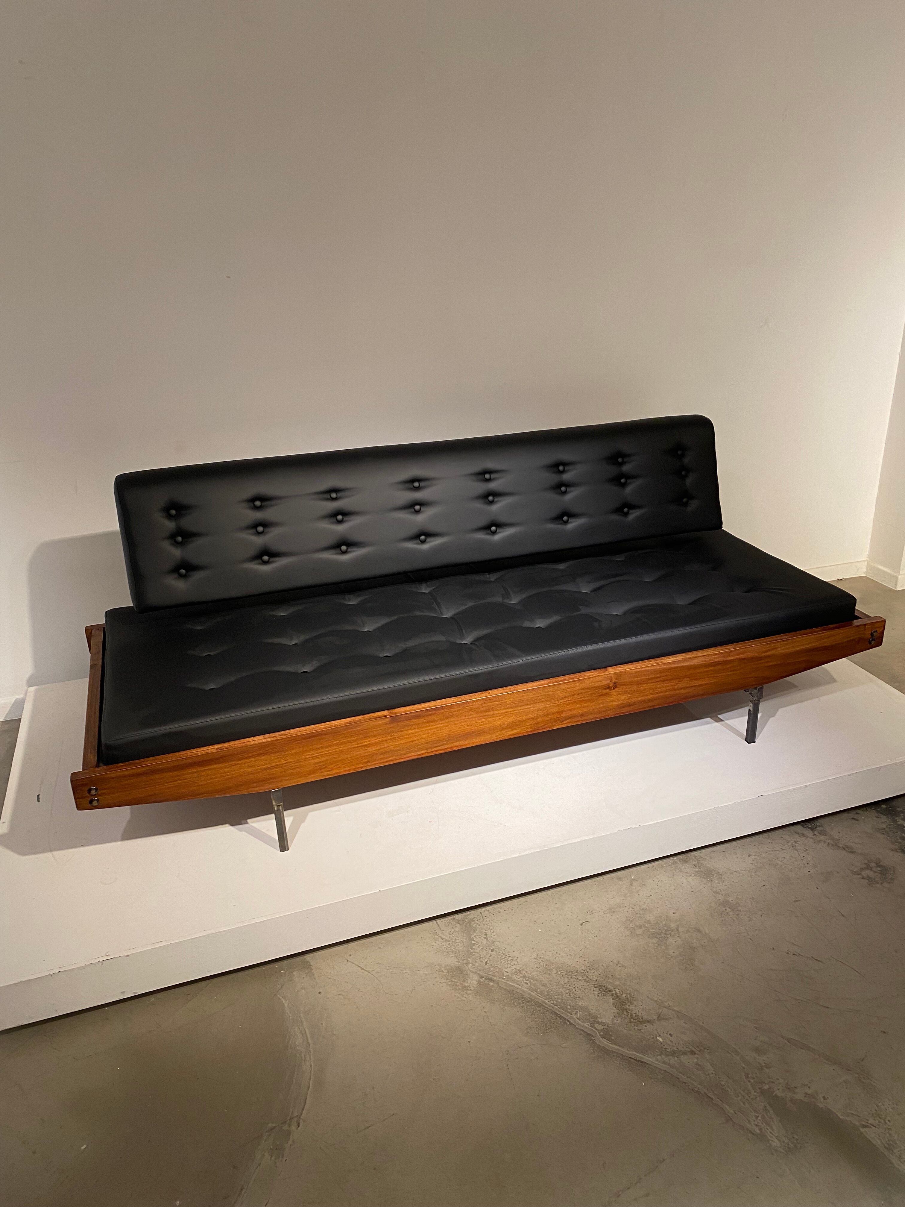 Black skai sofa
