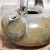 Enamelled ceramic teapot signed Rouart