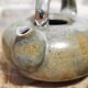 Enamelled ceramic teapot signed Rouart