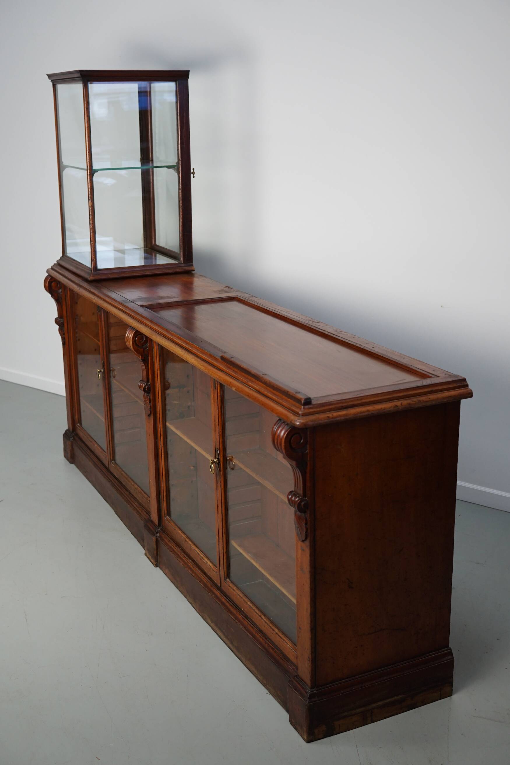 19th Century English Victorian Apothecary Shop Counter