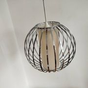 Vintage stainless steel pendant light, 1990s
