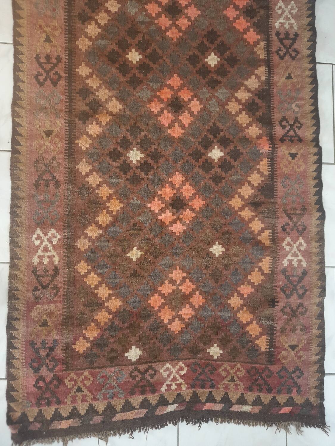 Vintage Anatolian kilim rug 170x96 cm made of natural wools.