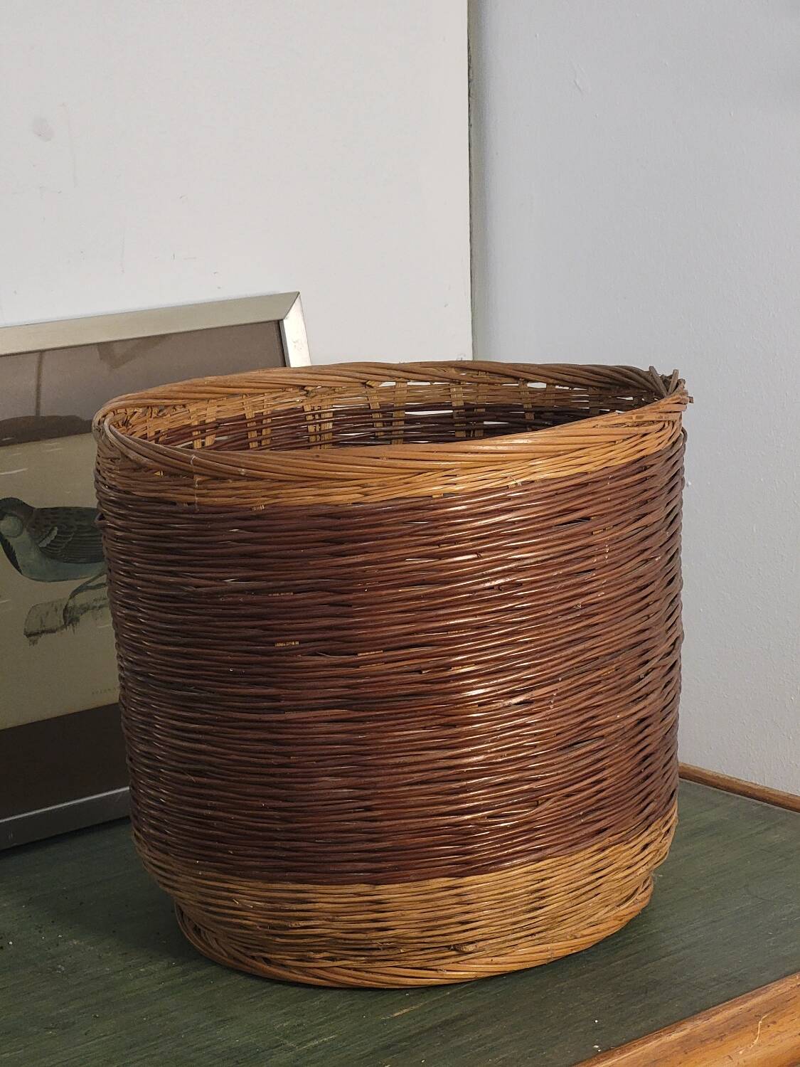 Wicker rattan planter