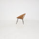 Vintage metal and rattan lounge chair , The Netherlands 1960’s
