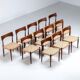 Bernhard Pedersen large set of dining chairs Christian Linnebergs Denmark 1960