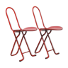 Pair of folding chairs Thema model "Dafne" by Gastone Rinaldi 1970s