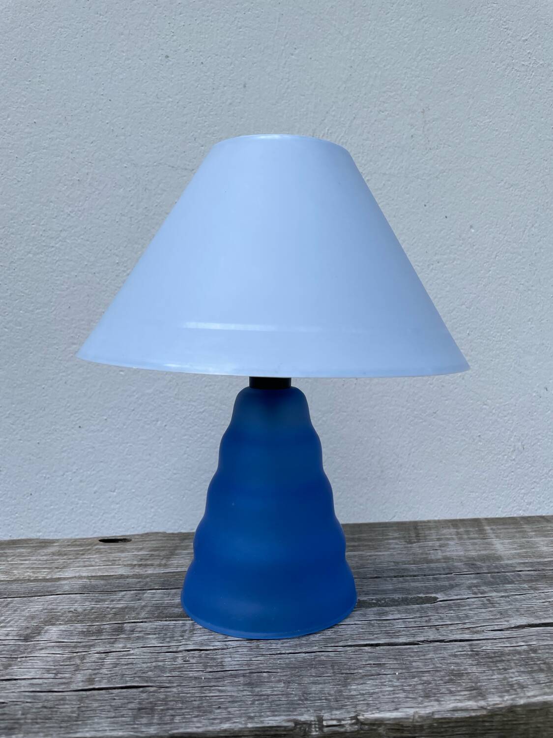 Blue glass lamp 1990
