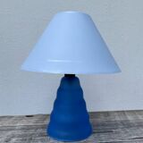 Lampe en verre bleu 1990