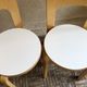 Pair of chair 66 design Alvar Aalto artek edition melaminé white