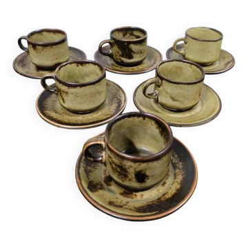 Set of 6 small cups + saucer Langenthal