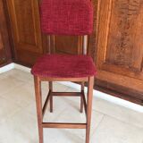 Lot of 4 high oak stools, Scandinavian design