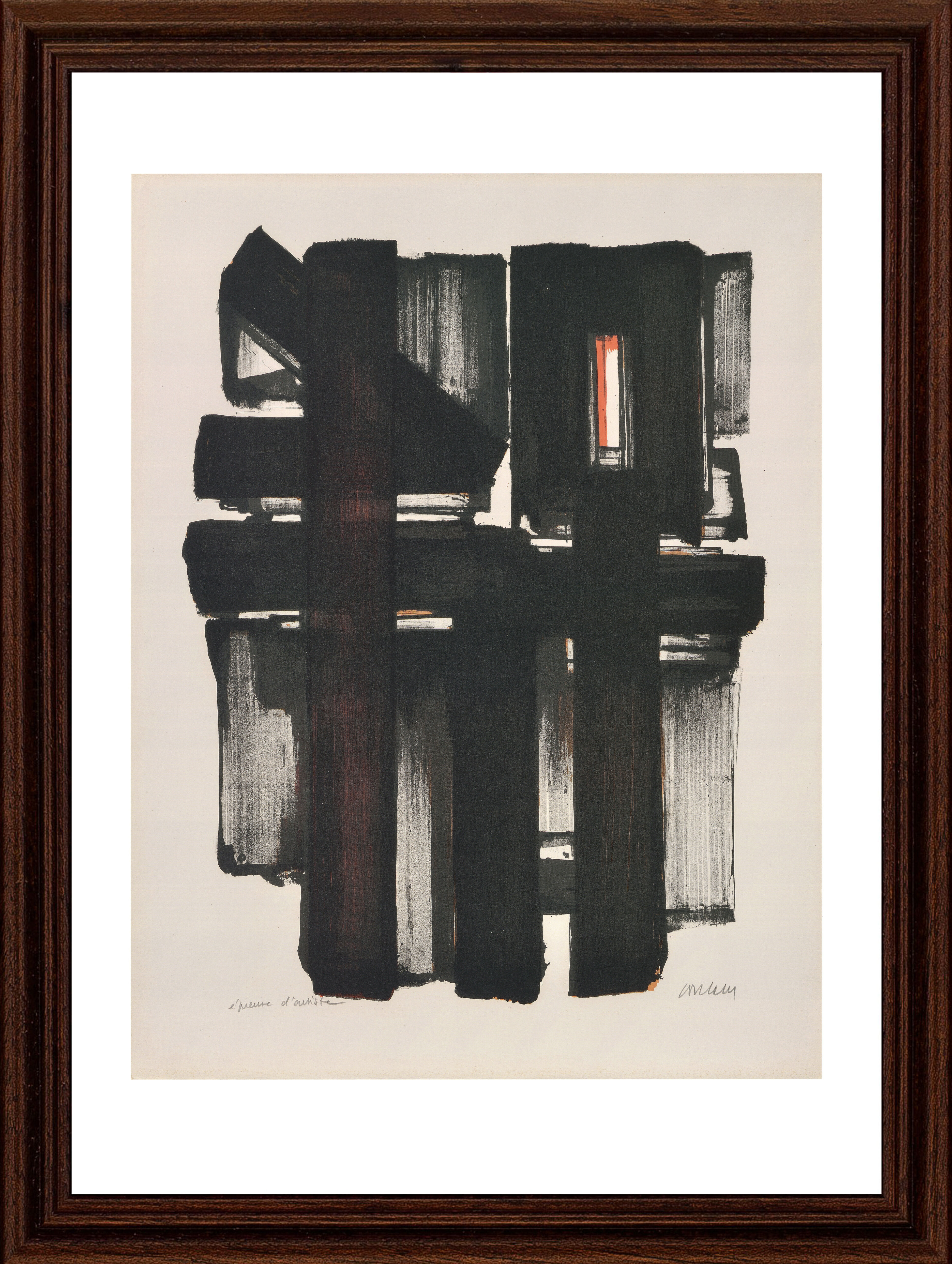 Lithograph Pierre Soulages