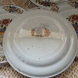 4 antique Sarreguemines plates, "Eclat" pattern