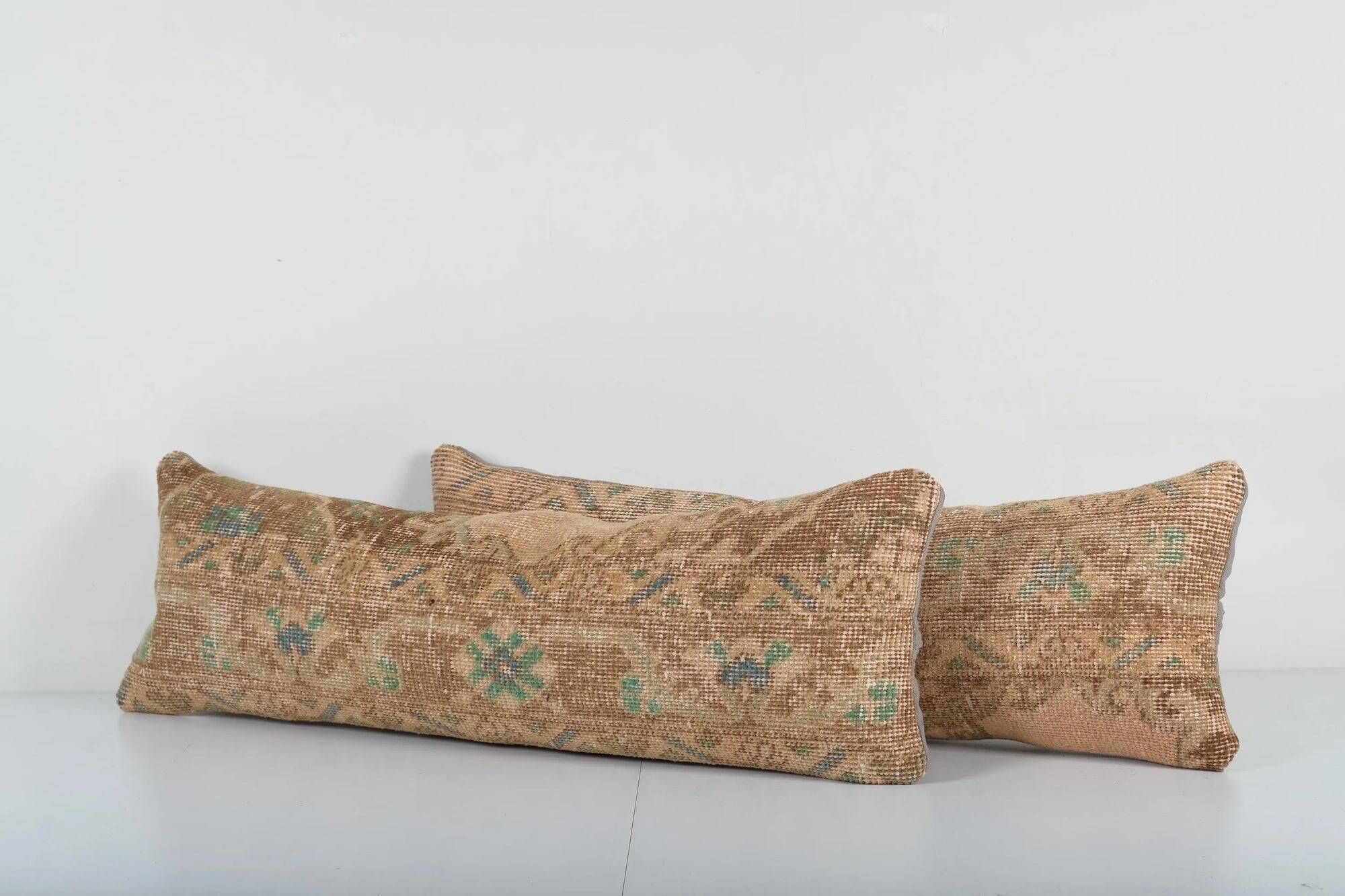 Set of 2 vintage Turkish cushion covers 30x89 cm