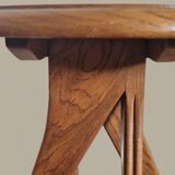 Solid oak side table – Scandinavian design from the 1950s