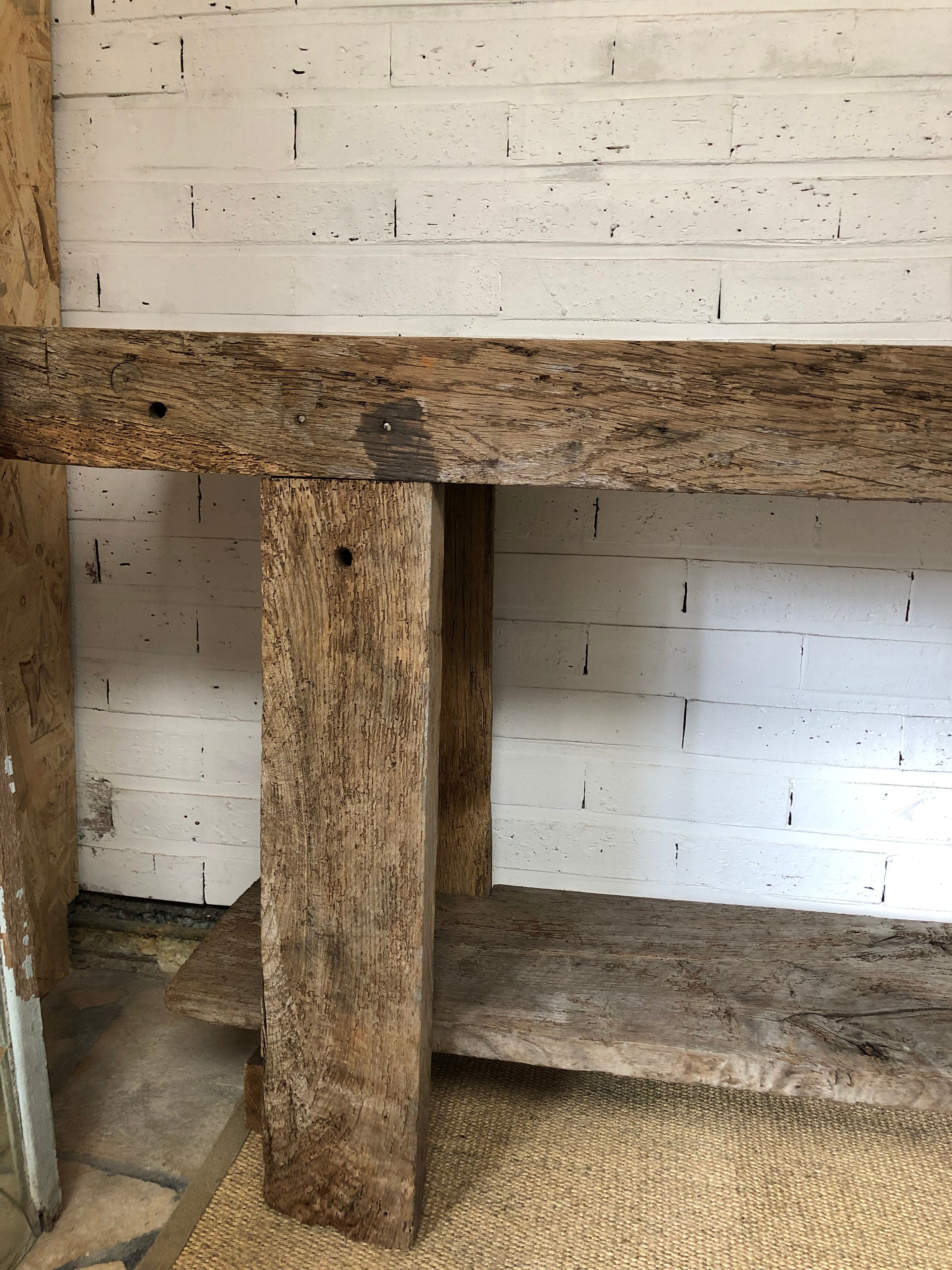 Oak carpenter's workbench