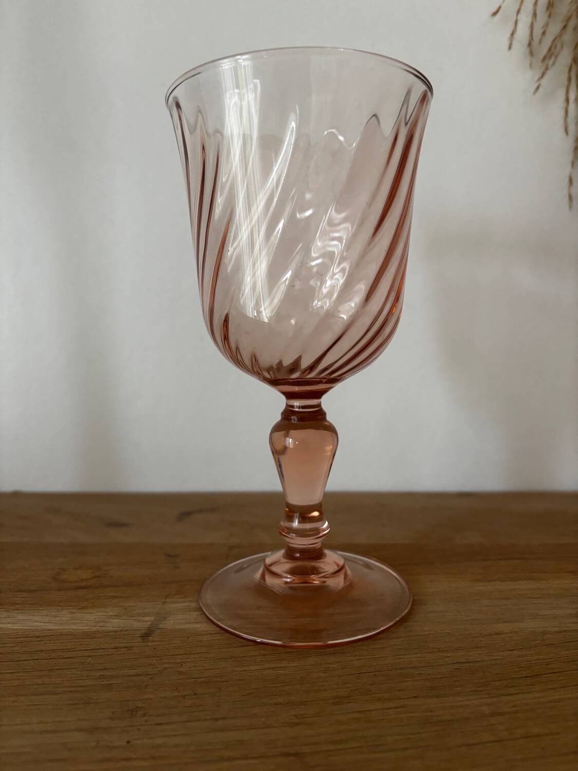 Vintage lot de 2 verres à pied (eau) Rosaline Luminarc
