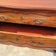 Curved Louis XV style commode in mahogany.