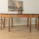 Victorian dining table, around 1840, solid oak, extendable
