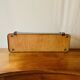 Vintage wall-mounted coat rack in wood and chrome metal with mirror