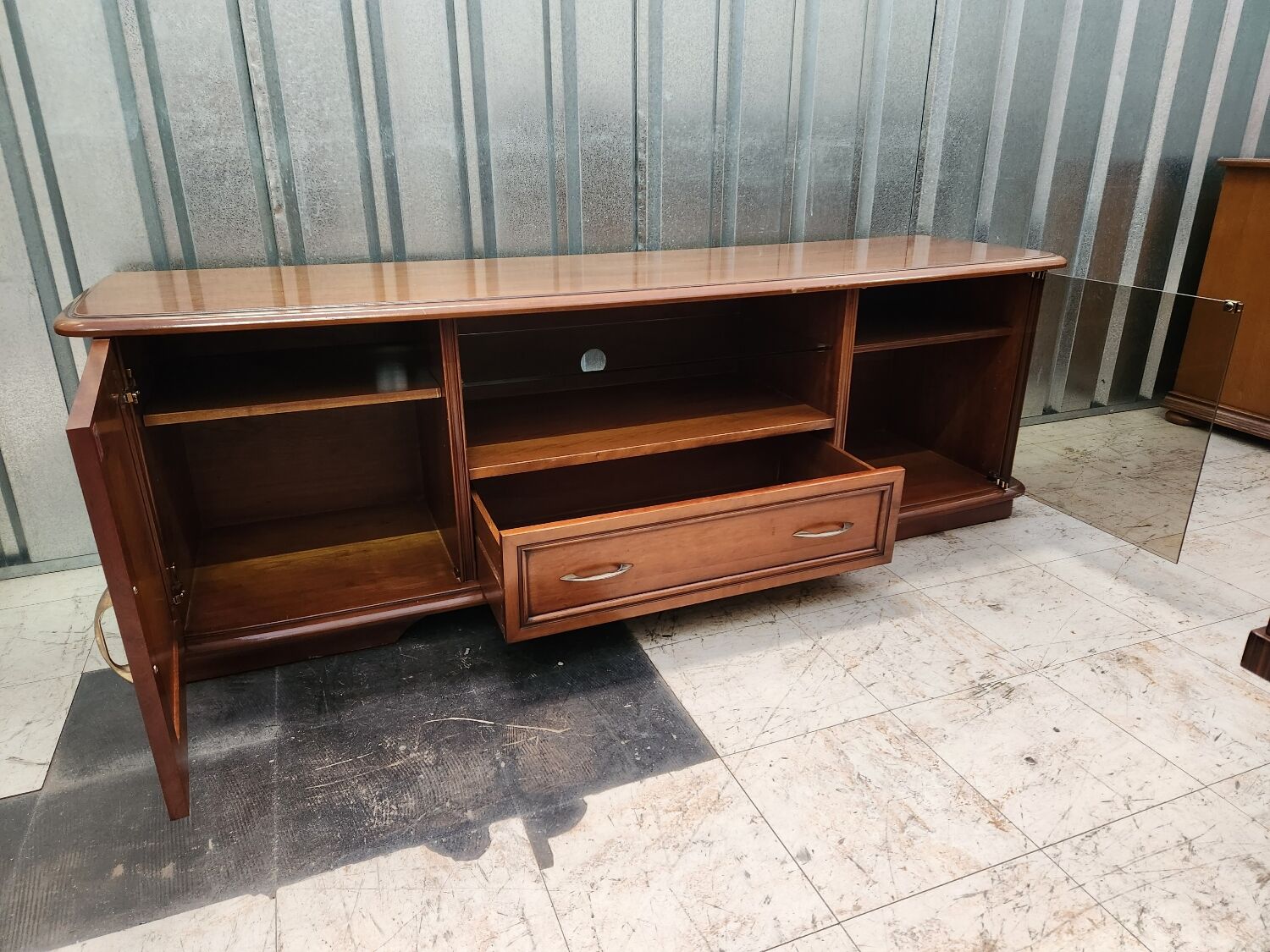 Solid cherry TV stand