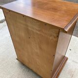 English chest of drawers in solid oak satin wood