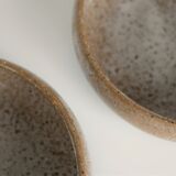 Series of 4 plates vintage bowls in pyrity sandstone