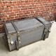 Wooden military transport trunk